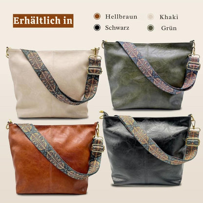 Greta - Vintage-Ledertasche mit Schulterriemen