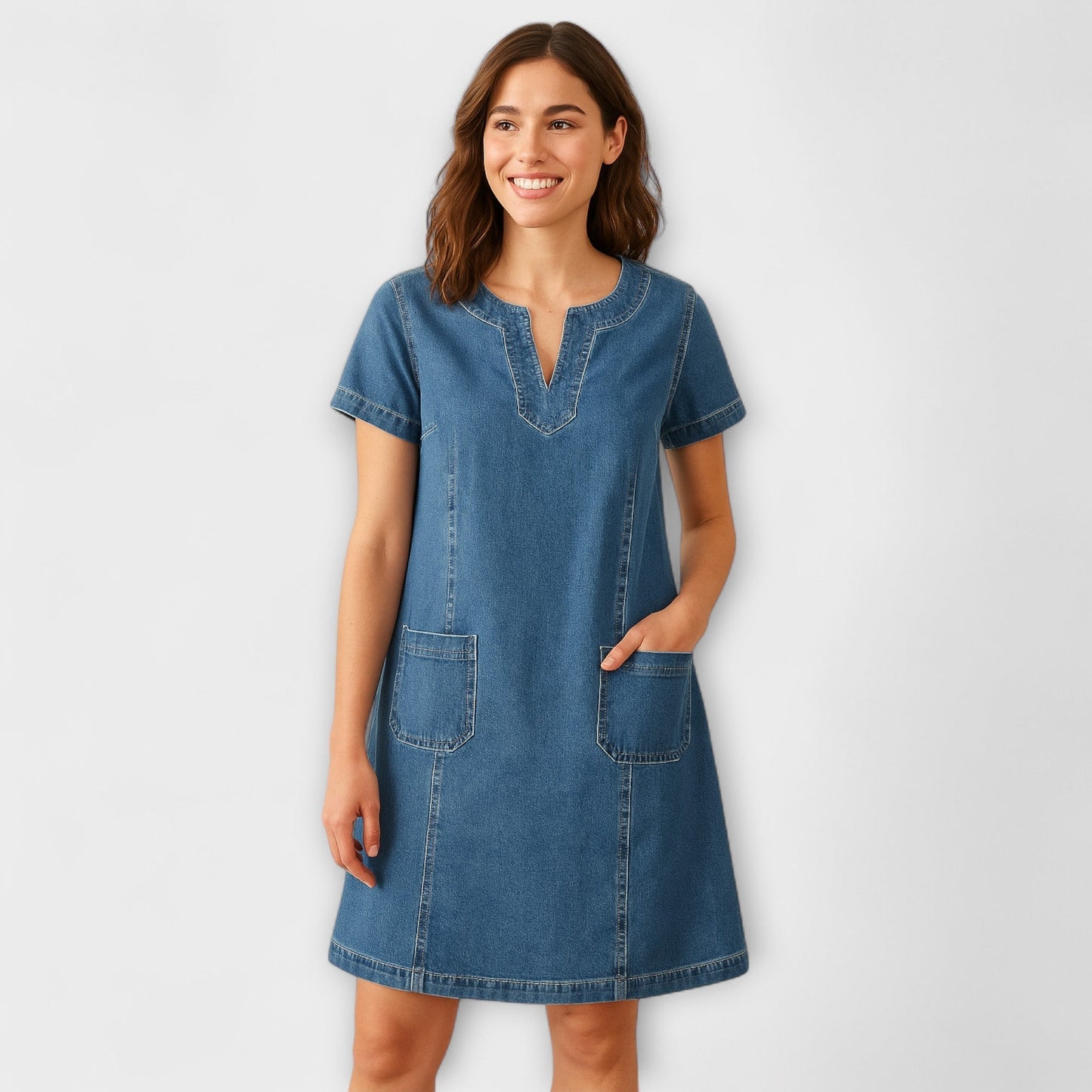 Mathea - Weiches Denim Kleid