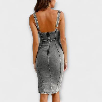 Anna - Denim-Kleid mit verstellbaren Trägern