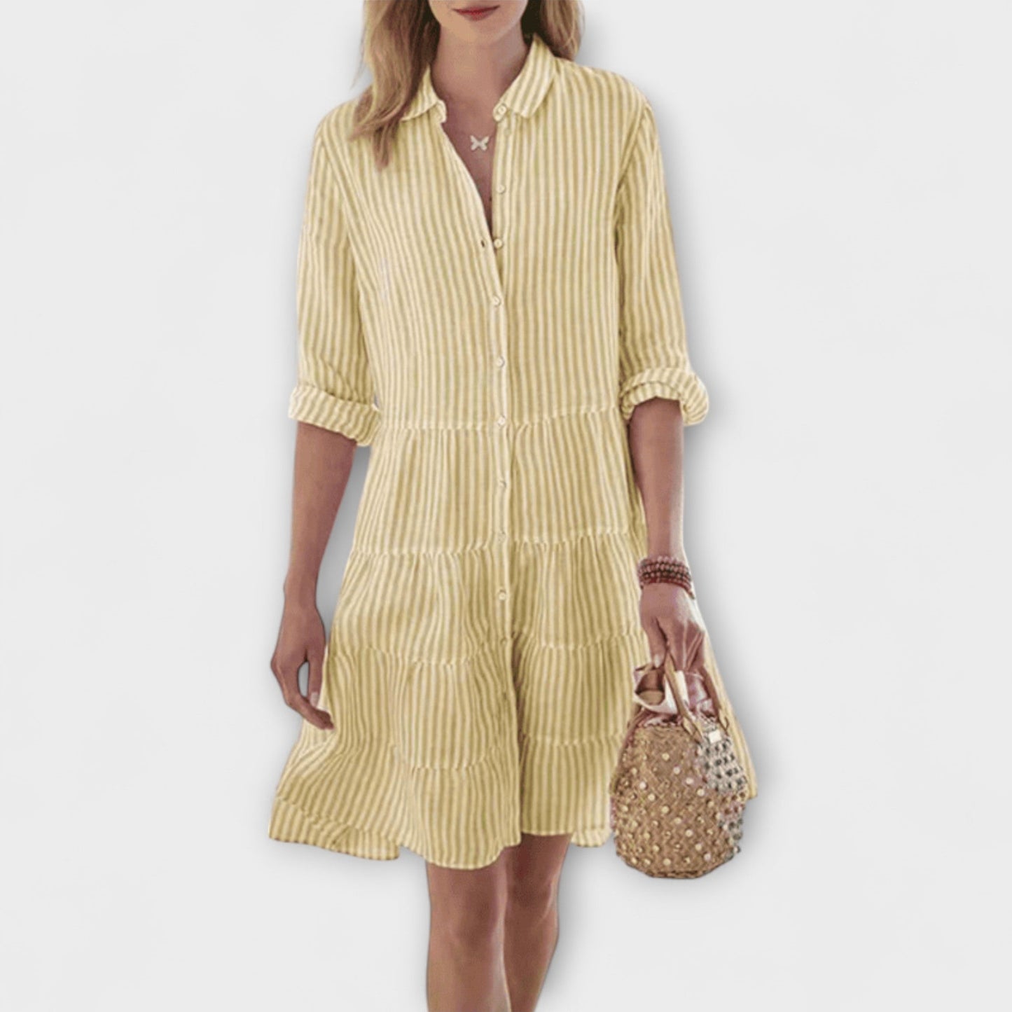 Aurora - Luftiges Gestreiftes Kleid