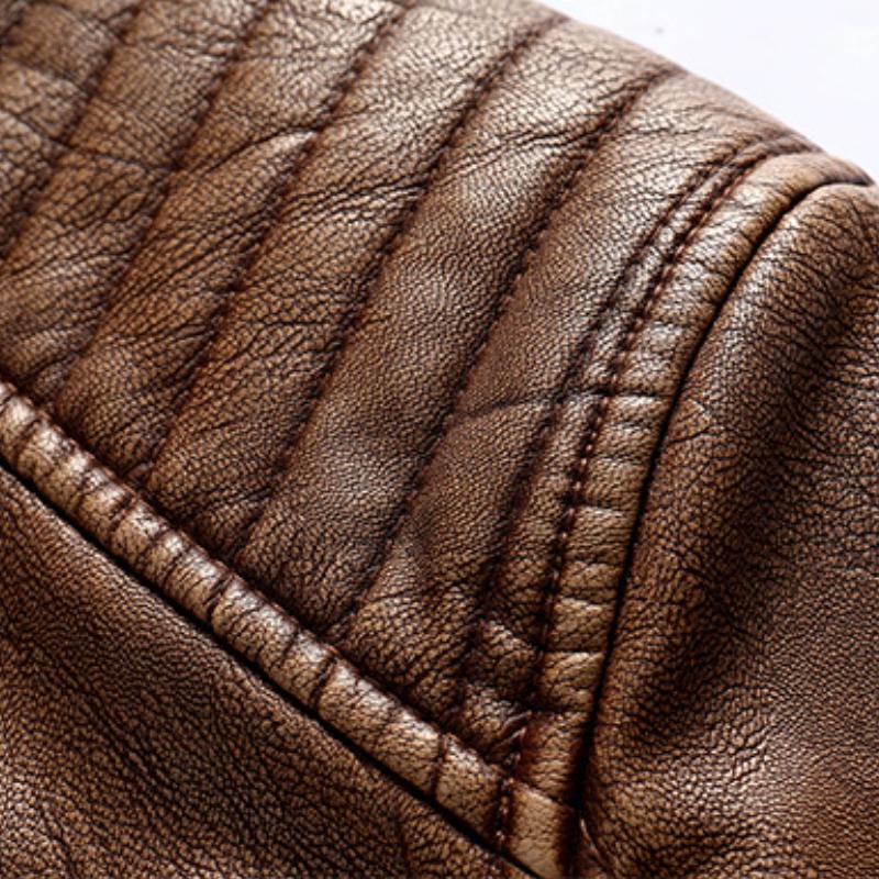 Herren Vintage Slim Fit Motorradjacke