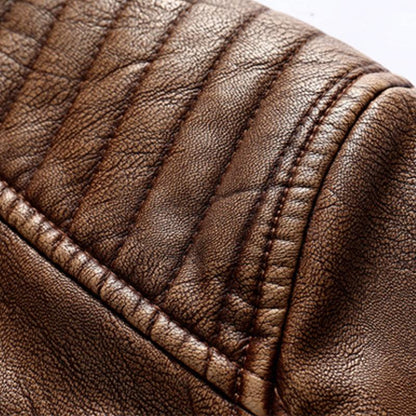 Herren Vintage Slim Fit Motorradjacke