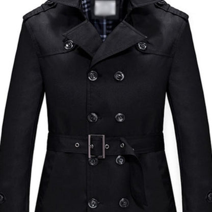 Schlanker, doppelt geknöpfter Trenchcoat für Herren