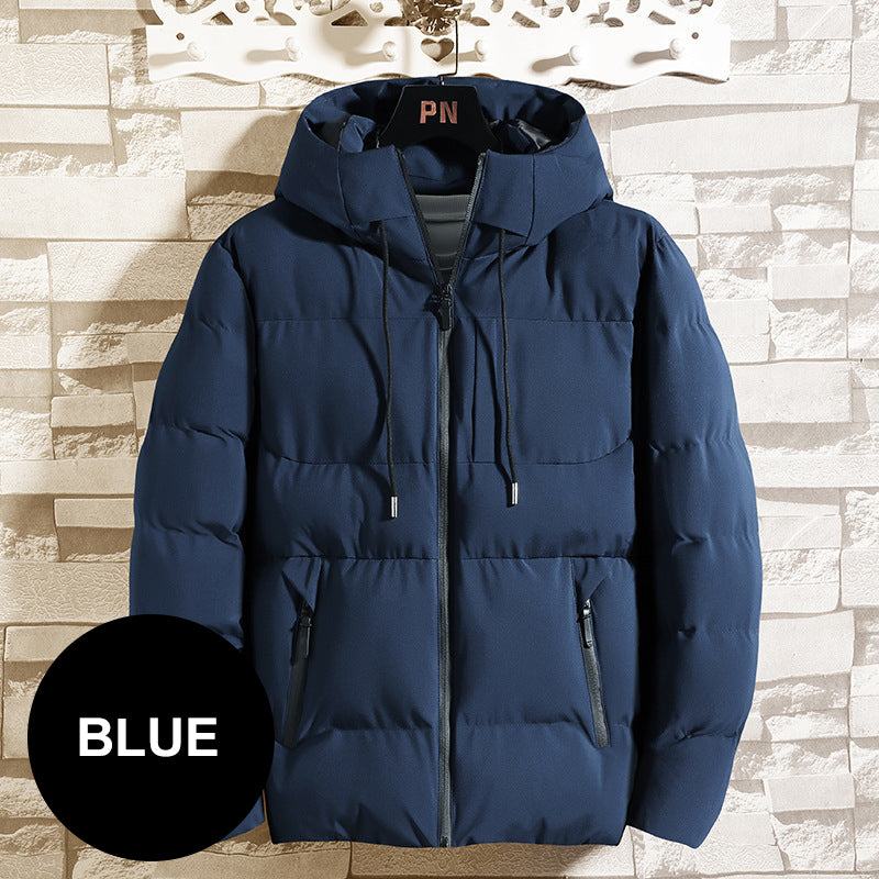 Dicker, isolierter und warmer Wintermantel mit Kapuze für Herren