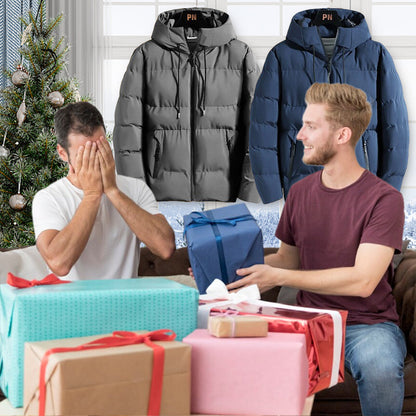 Dicker, isolierter und warmer Wintermantel mit Kapuze für Herren